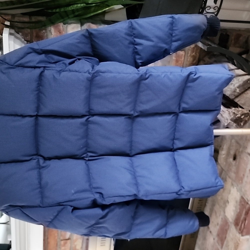 Vintage Eddie Bauer Goose Down Made in USA Quilted Puffer Jacket Blue Sz M TALL - Picture 10 of 17